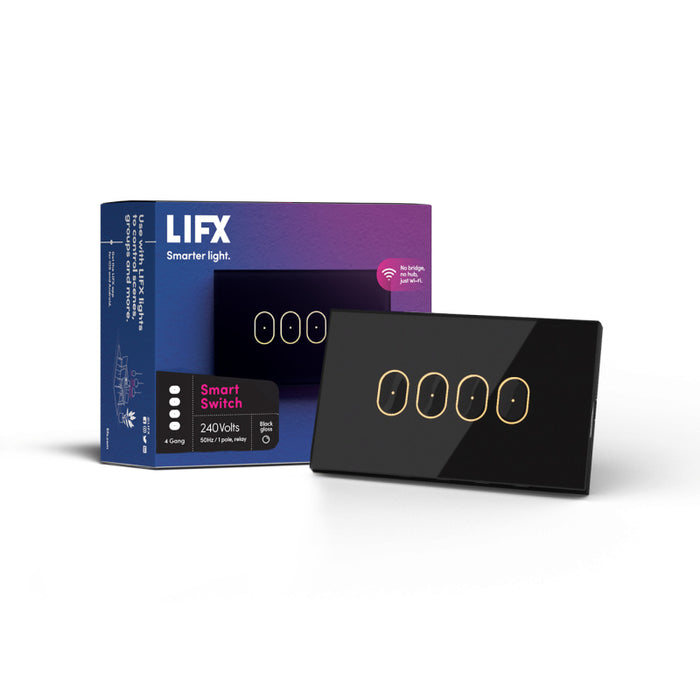 LIFX Smart Light Switch 4-Gang - Black