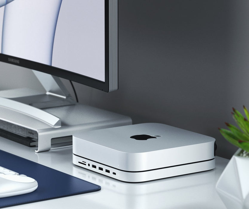 Satechi Aluminium USB-C Stand + Hub for Mac Mini with SSD Enclosure