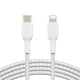 Belkin BoostCharge USB-C to Lightning Braided Cable - White