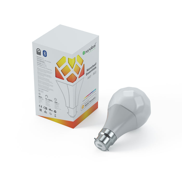 Nanoleaf Essentials Smart Bulb A60 | B22 (Pins) Tekitin Technology