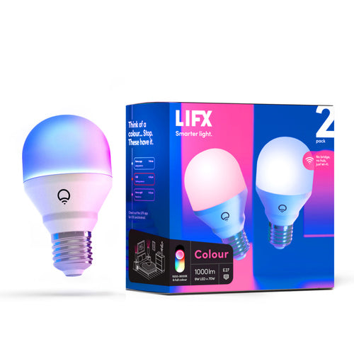 LIFX RGB 1000 Lumen E27 Smart Light - 2 Pack