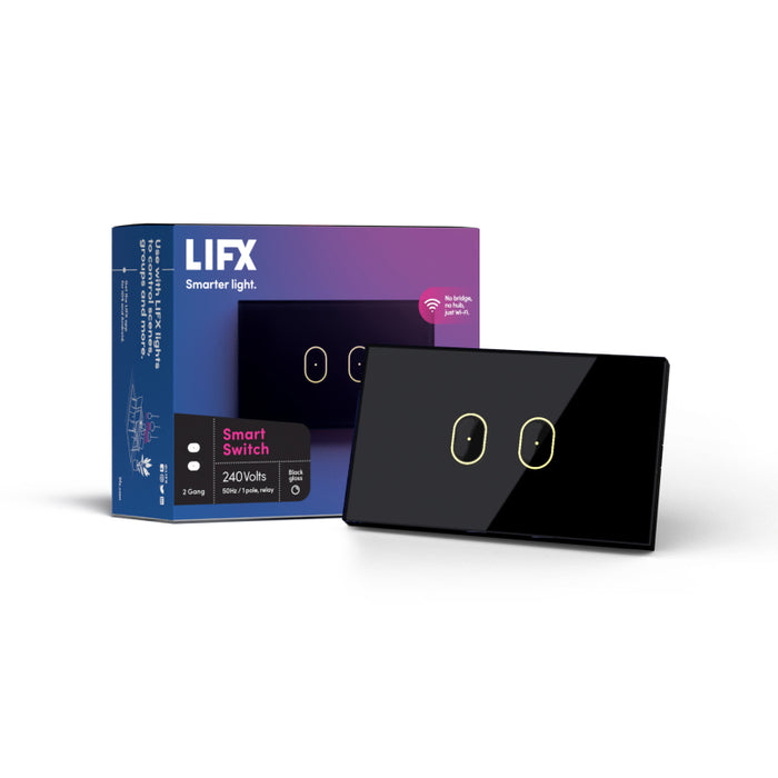 LIFX Smart Light Switch 2-Gang - Black