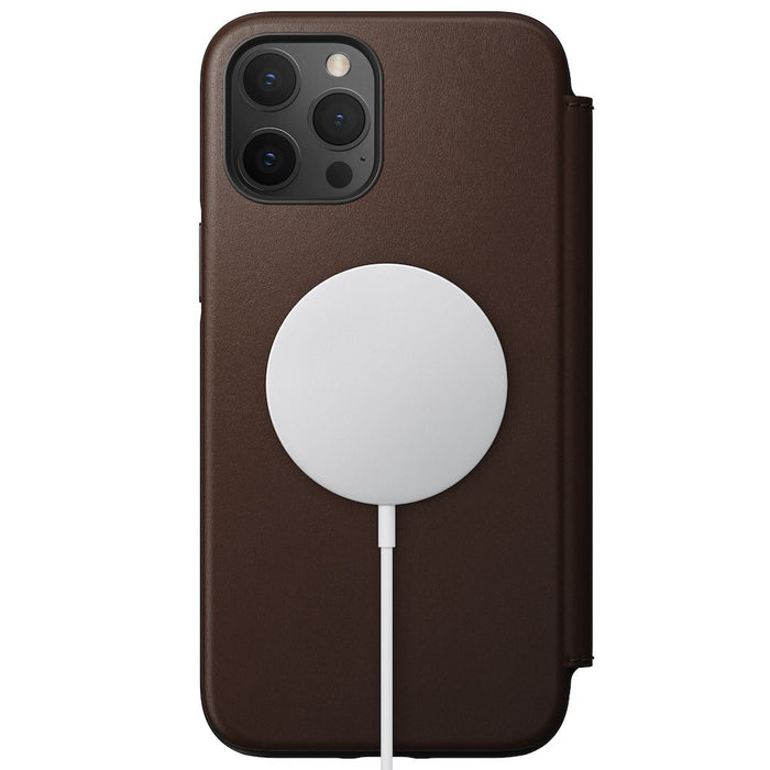 Nomad MagSafe Leather Folio for iPhone 12 Pro Max - Brown