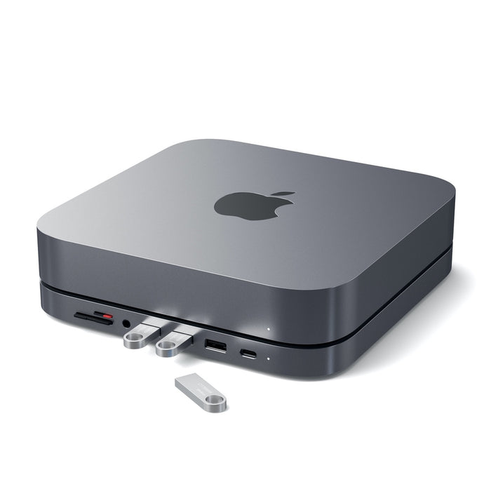 Satechi Aluminium USB-C Stand + Hub for Mac Mini - Space Grey