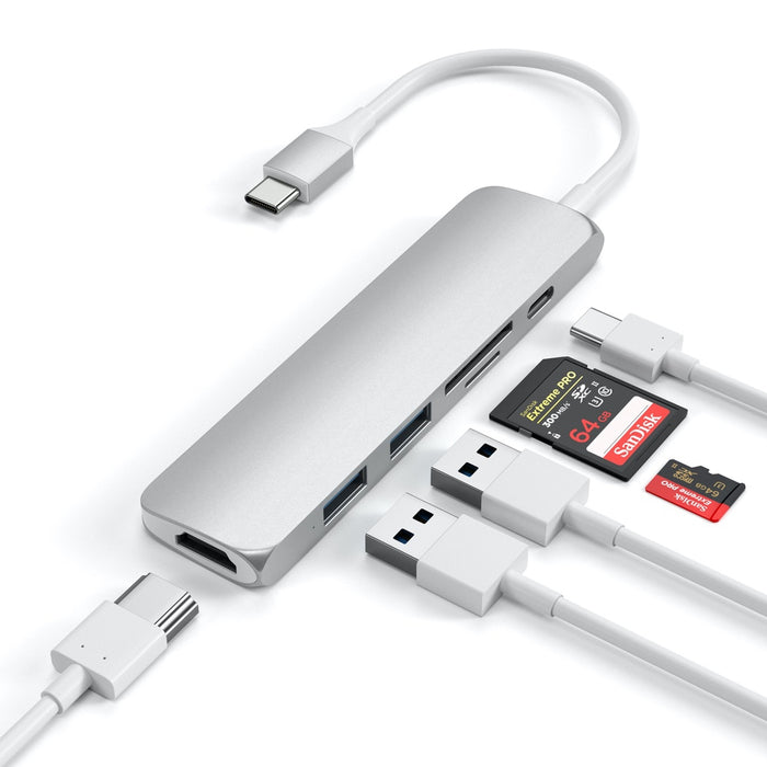 Satechi Slim USB-C MultiPort Adapter Version 2 - Silver