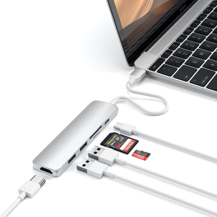 Satechi Slim USB-C MultiPort Adapter Version 2 - Silver