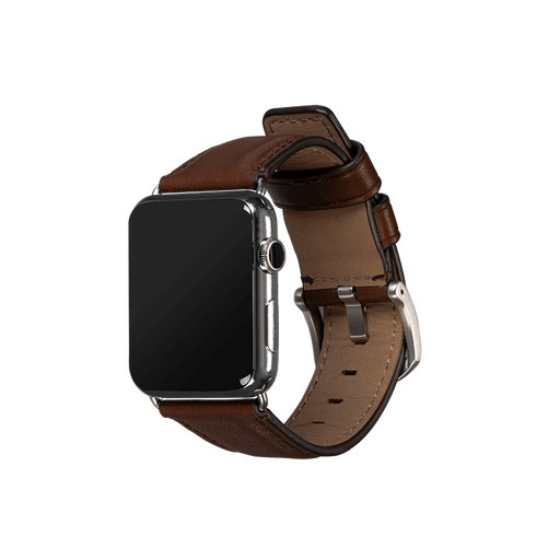 Sena Deen Leather Apple Watch Band 42 44mm Brown