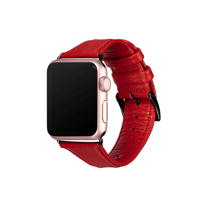 Sena Kyle Leather Apple Watch Band 38 40mm Red