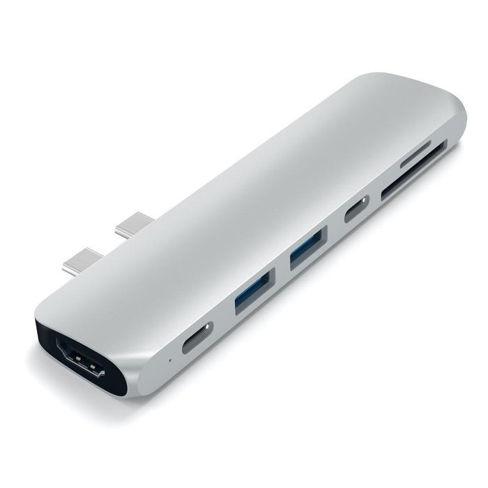 Satechi USB-C Pro Hub w/ 4K HDMI & Thunderbolt 3 - Silver